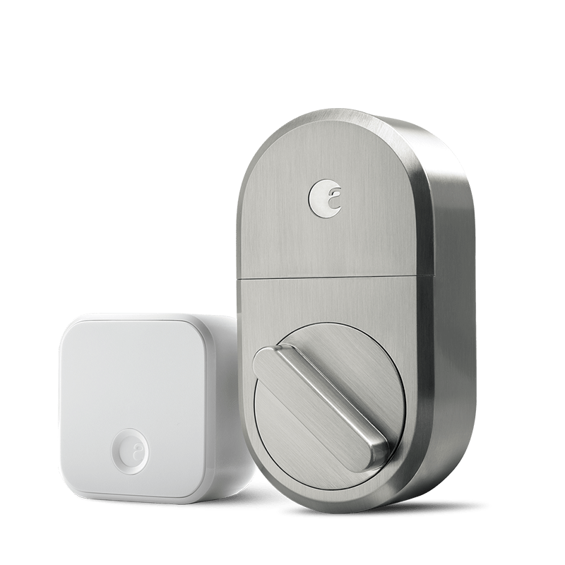 August Smart Lock + Connect Satin Nickel